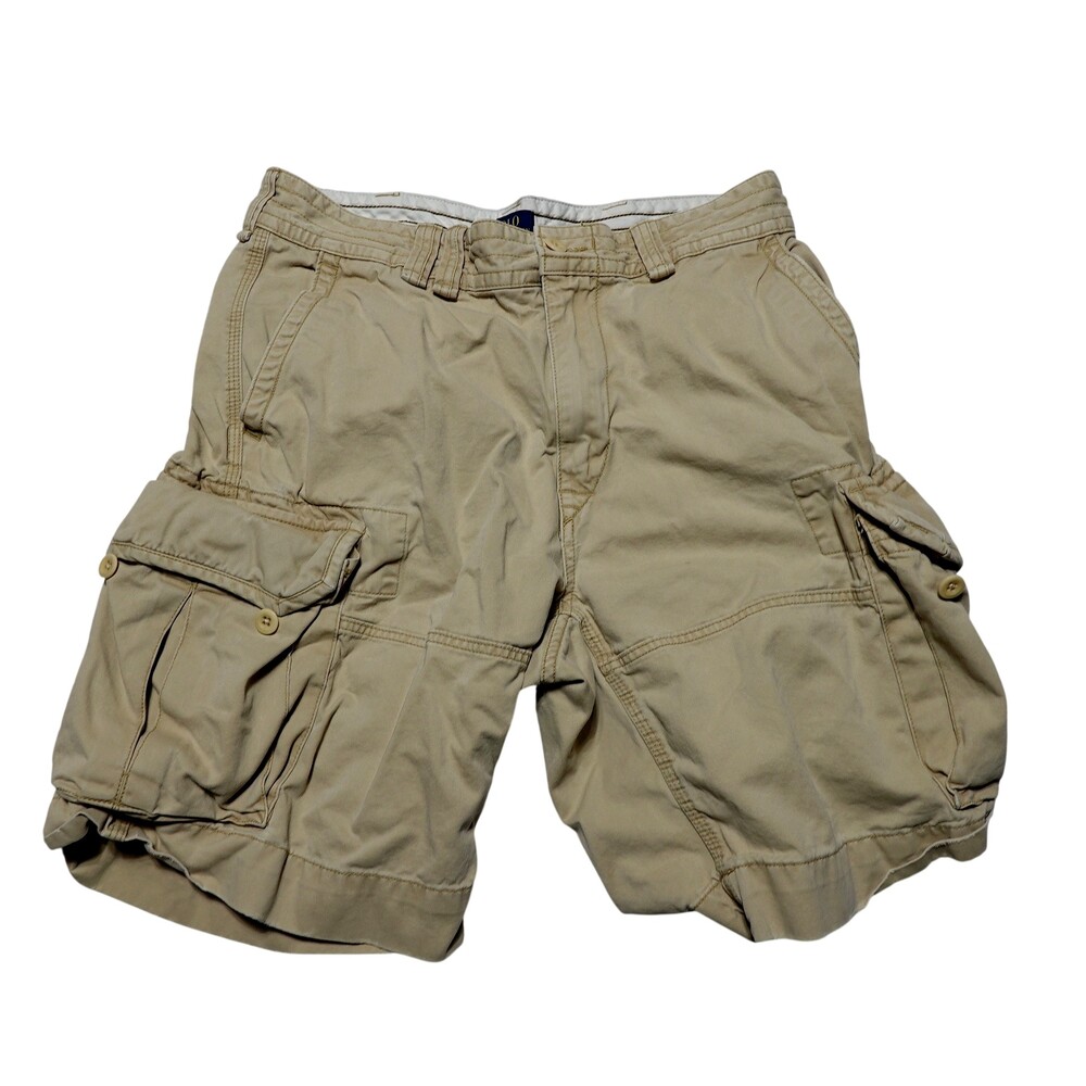 Polo Ralph Lauren Cargo Shorts Mens 34 Beige Cotton Classic Chino 10 Inseam